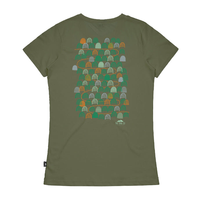 The Trail Co. Casual Tee | Green Path | Womens