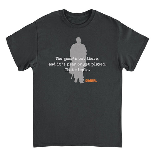 The Wire Omar Silhouette Quote Black T-Shirt