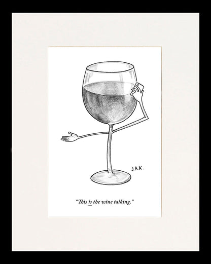 This Is the Wine Talking Cartoon Print