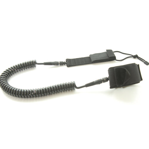 Tiki Sup 10' Coiled Ankle Leash Black