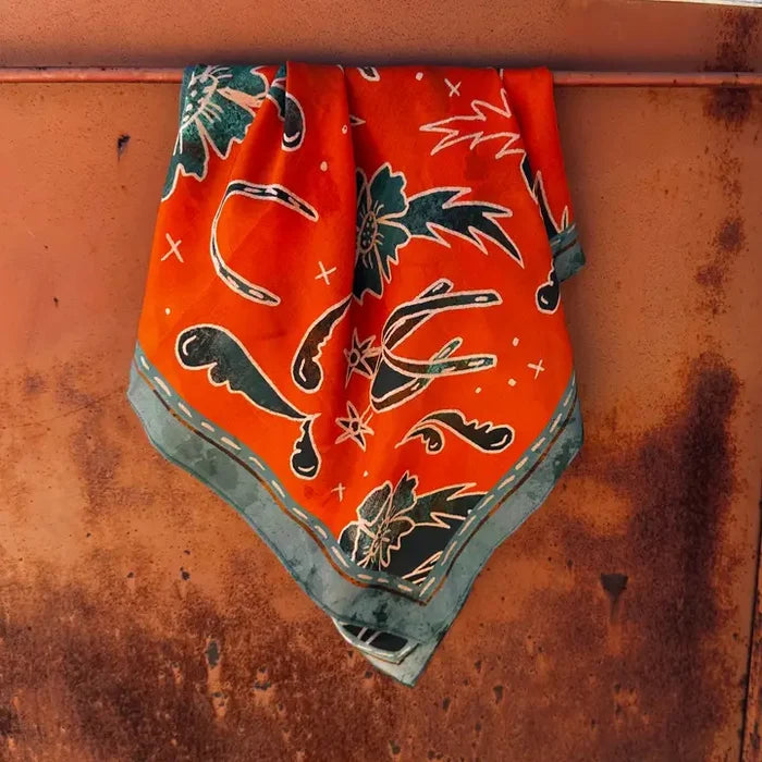 Tirzah Lane Art Hand Drawn Silk Wild Rags (Various Prints Available)