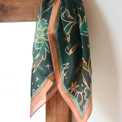 Tirzah Lane Art Hand Drawn Silk Wild Rags (Various Prints Available)