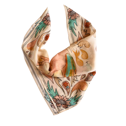 Tirzah Lane Art Hand Drawn Silk Wild Rags (Various Prints Available)