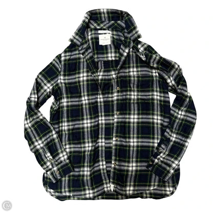 Top Long Sleeve By American Eagle In Blue & Green, Size: M