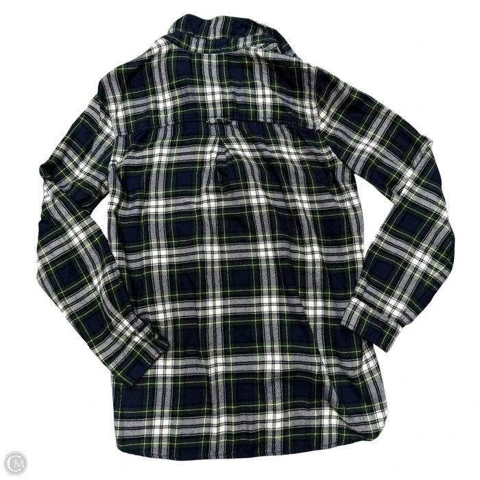 Top Long Sleeve By American Eagle In Blue & Green, Size: M