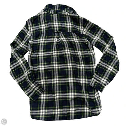 Top Long Sleeve By American Eagle In Blue & Green, Size: M