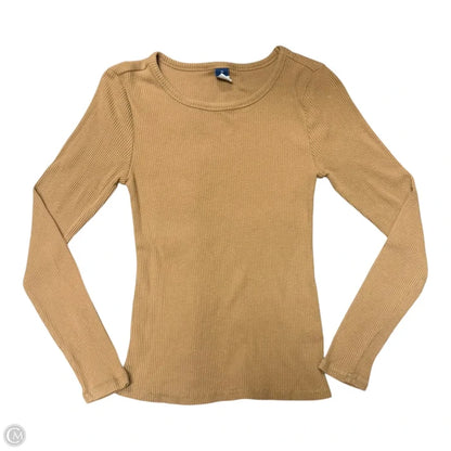 Top Long Sleeve By Old Navy In Tan, Size: Xs