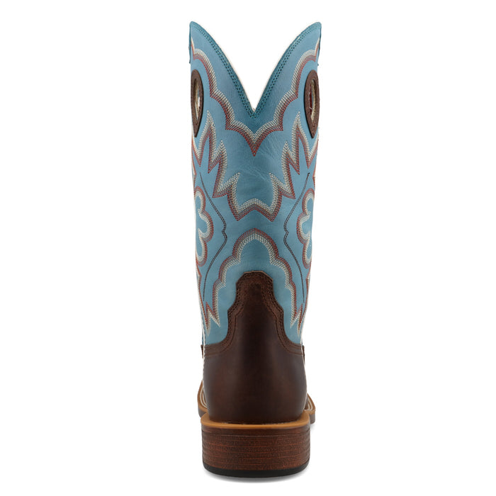 Twisted X Men's 13" Top Hand Boot in Dark Brown and Lagoon