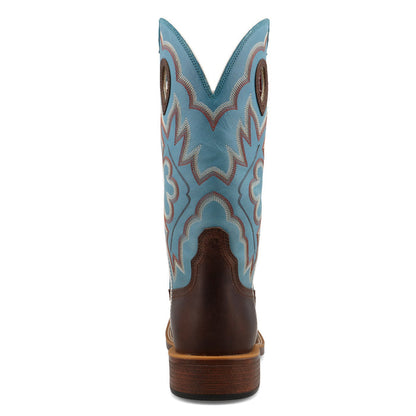 Twisted X Men's 13" Top Hand Boot in Dark Brown and Lagoon