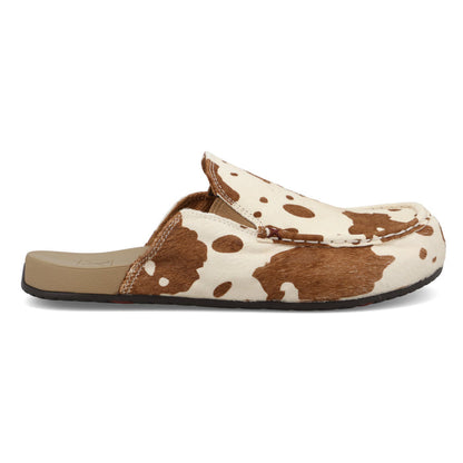 Twisted X Women's Cowhide Mule in Brown and White