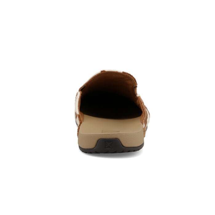 Twisted X Women's Cowhide Mule in Brown and White