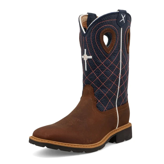 Twisted X Youth Mocha & Navy Cowboy Boot