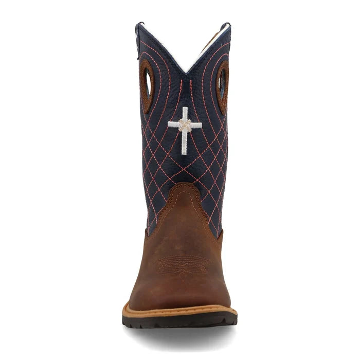 Twisted X Youth Mocha & Navy Cowboy Boot