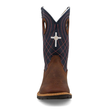 Twisted X Youth Mocha & Navy Cowboy Boot