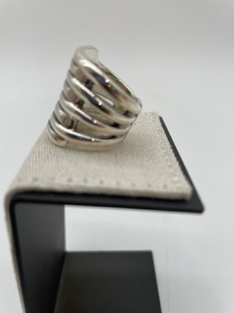 UNO DE 50 TORNADO RING SILVER SIZE 7.50