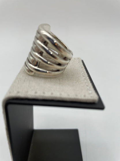 UNO DE 50 TORNADO RING SILVER SIZE 7.50