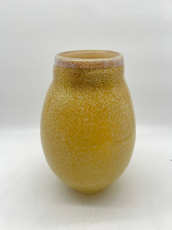 VASE BLOWN GLASS GOLD