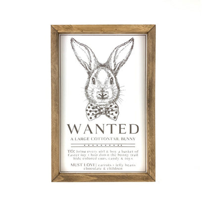 Wanted Bunny Framed Saying