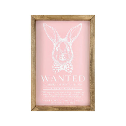 Wanted Bunny Framed Saying
