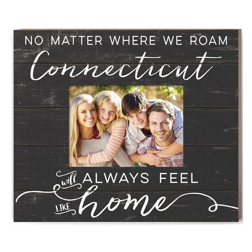 Weathered Charcoal Slat Photo Frame Feels Like Home Connecticut