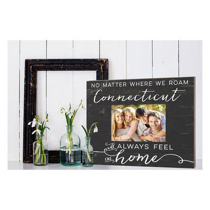 Weathered Charcoal Slat Photo Frame Feels Like Home Connecticut