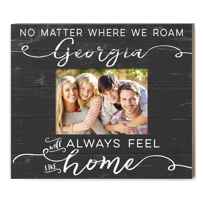 Weathered Charcoal Slat Photo Frame Feels Like Home Georgia
