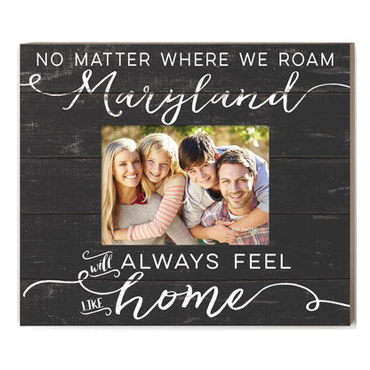 Weathered Charcoal Slat Photo Frame Feels Like Home Maryland