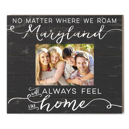 Weathered Charcoal Slat Photo Frame Feels Like Home Maryland