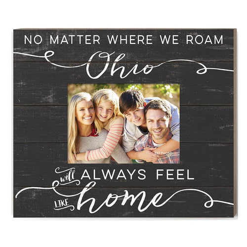 Weathered Charcoal Slat Photo Frame Feels Like Home Ohio