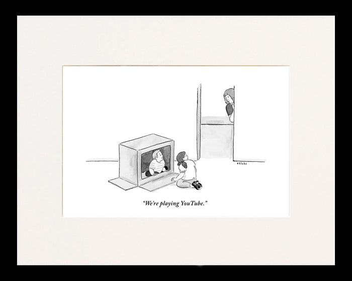 We're Playing YouTube Cartoon Print