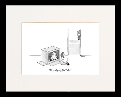 We're Playing YouTube Cartoon Print