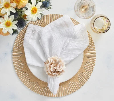 WHITE SEERSUCKER NAPKIN