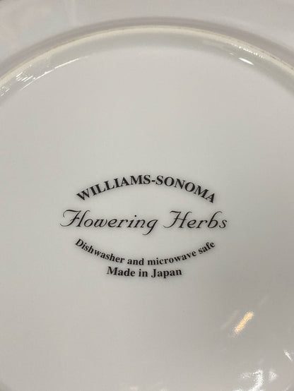 WILLIAM SONOMA SET OF 5  PLATES BUTTERFLY DETAIL