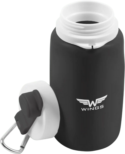 WINGS Butelka podróżna BIDON 550ml BLACK TRAVEL MUST HAVE