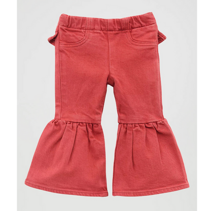 Wrangler Baby & Toddler Girl's Vibrant Ruffle Flare Jean in Chili