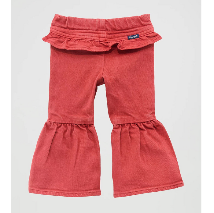 Wrangler Baby & Toddler Girl's Vibrant Ruffle Flare Jean in Chili