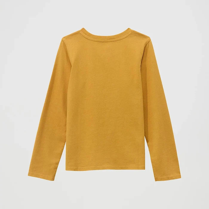 Wrangler Girl's L/S Western Graphic in Mustard Mountain