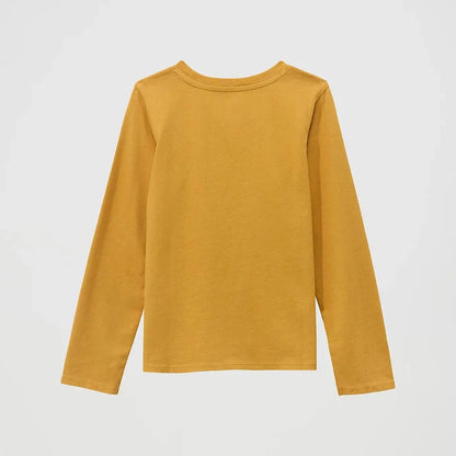 Wrangler Girl's L/S Western Graphic in Mustard Mountain
