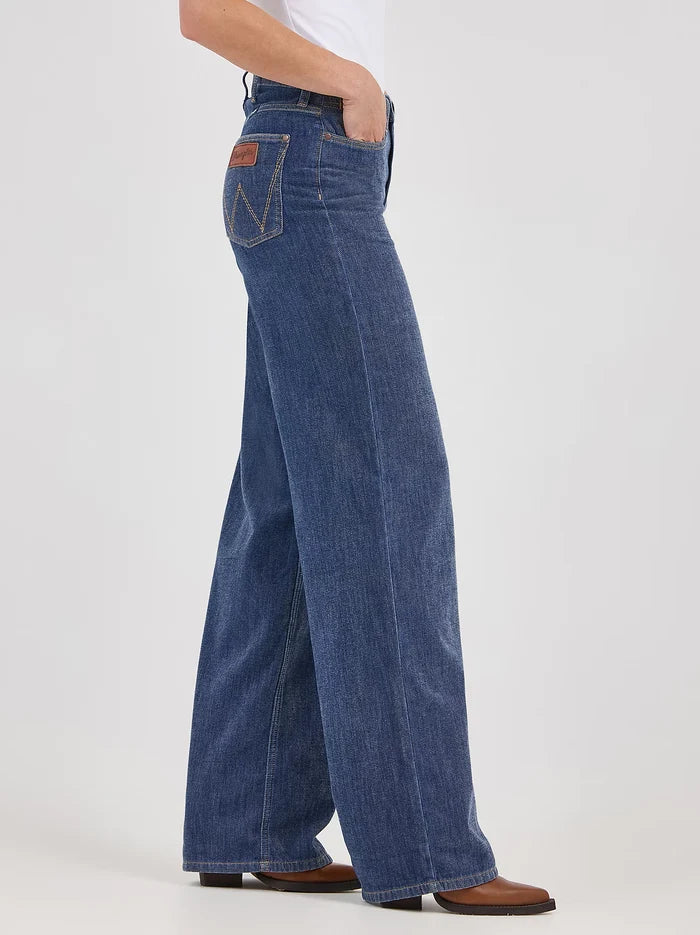 Wrangler Retro Women's Bailey High Rise Airy Wide Leg Jean in Reagan