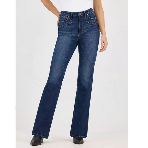 Wrangler Retro Women's Bailey High Rise Embellished Bootcut Jean in Wrenley