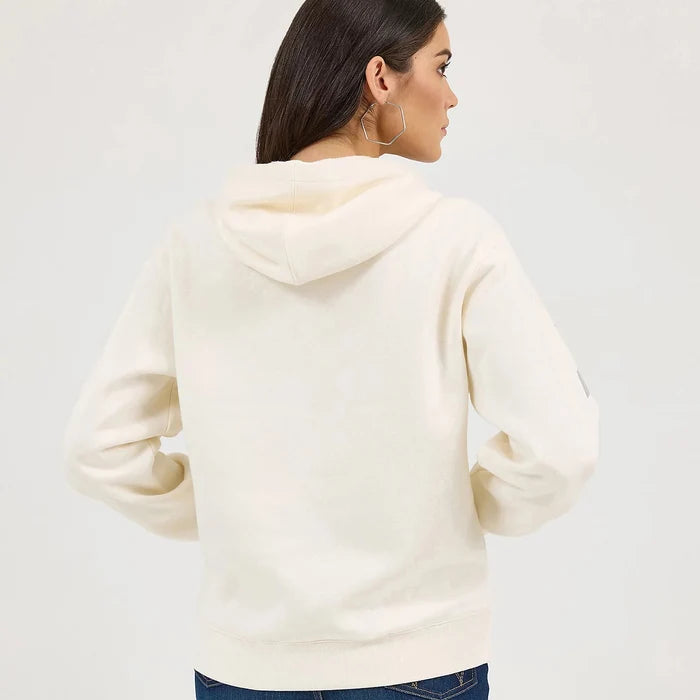 Wrangler Retro Women's Bold Logo Hoodie in Icy White
