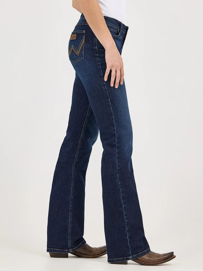 Wrangler Retro Women's Mae Mid Rise Bootcut Jean in Alayna