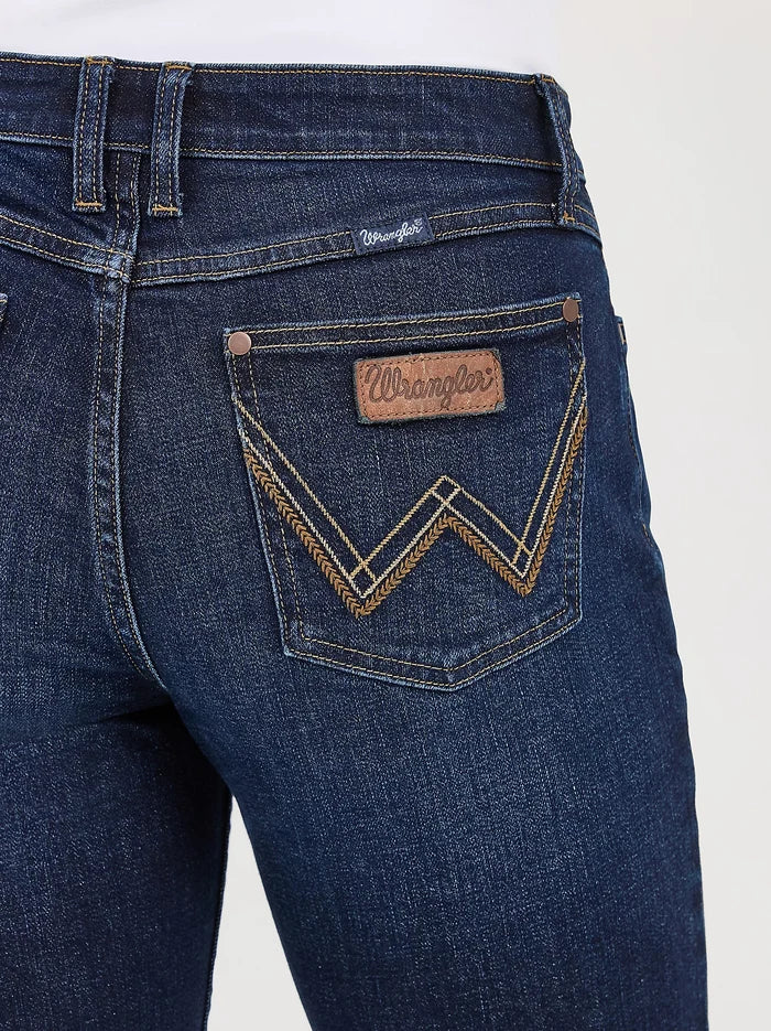 Wrangler Retro Women's Mae Mid Rise Bootcut Jean in Alayna