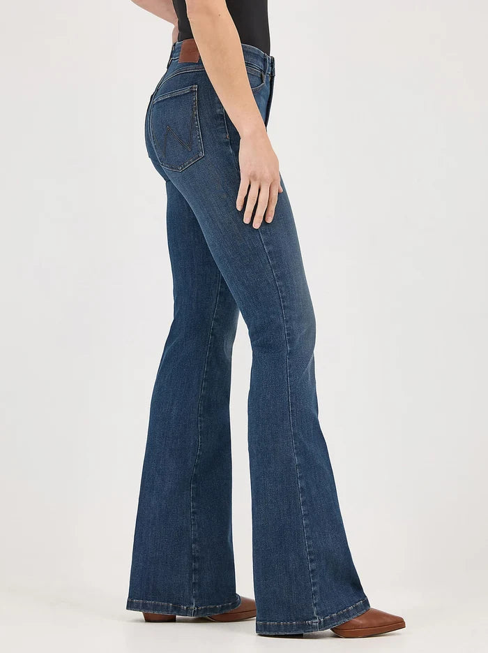 Wrangler Women's Bespoke High Rise Flare Jean in Raelyn