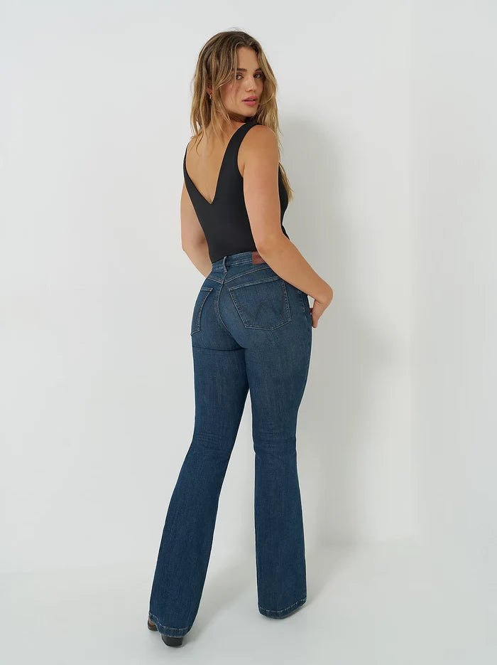 Wrangler Women's Bespoke High Rise Flare Jean in Raelyn