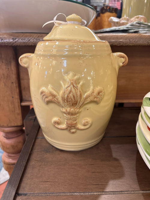 YELLOW LIDDED CANISTER