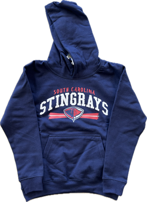 Youth Navy Stingrays Script Hoodie