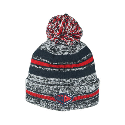 Zephyr Titanium Pom Knit Beanie